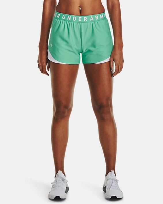 Women's UA Play Up 3.0 Shorts, Green, pdpMainDesktop image number 0